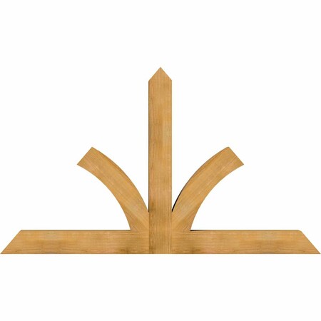 Ekena Millwork Richland Rough Sawn Timber Gable Bracket, Western Red Cedar, 84"W x 49"H x 6"D x 6"F, 14/12 Pitch GBW084X49X0606RIC00RWR